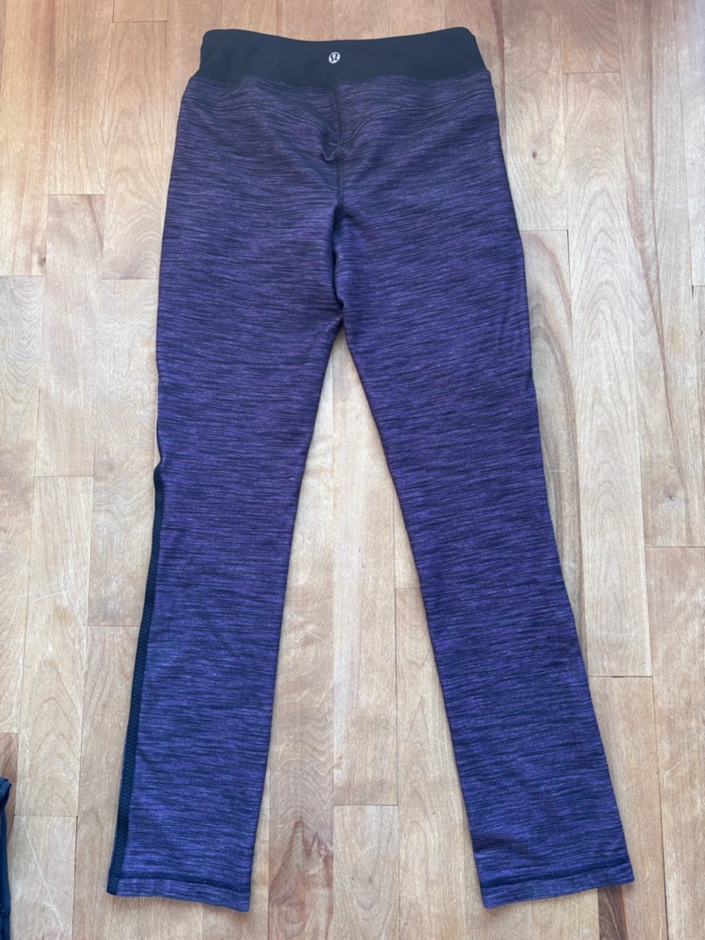 Lululemon Womens Purple Active Leggings with Contrast Waistband - Picture 2 of 6